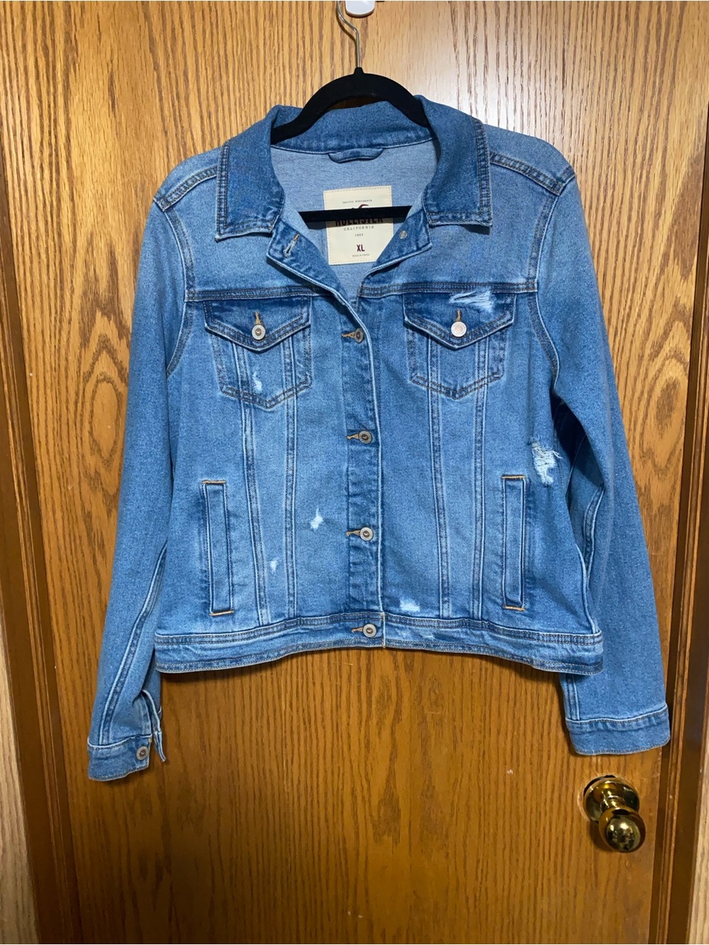 Light Blue Denim Jacket - Classic Button Front